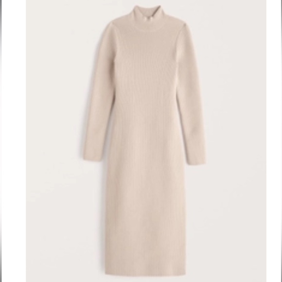 NEW Abercrombie Open-Back Midi Sweater Dress - Picture 2 of 4